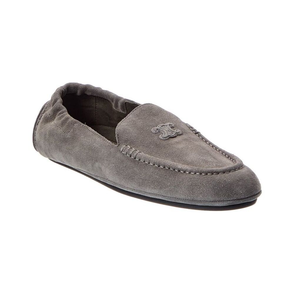 Celine Adam Suede Loafer, Grey